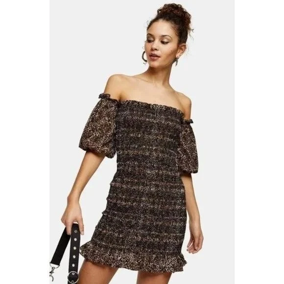 Topshop leopard dress sale