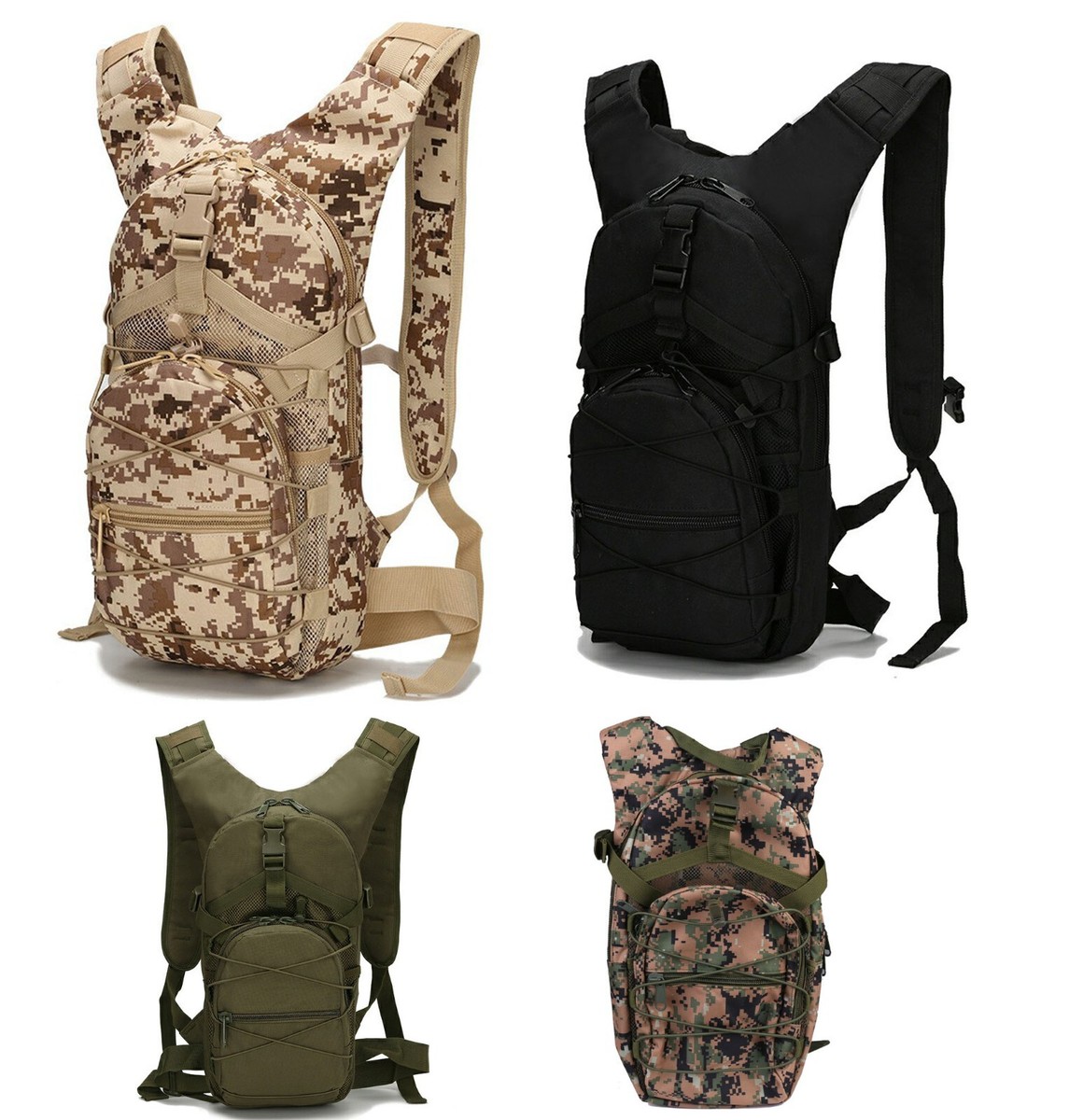 Back Camel 15L Water Bladder Hydration Backpack Pack Outdoor Hiking Camping  Bag