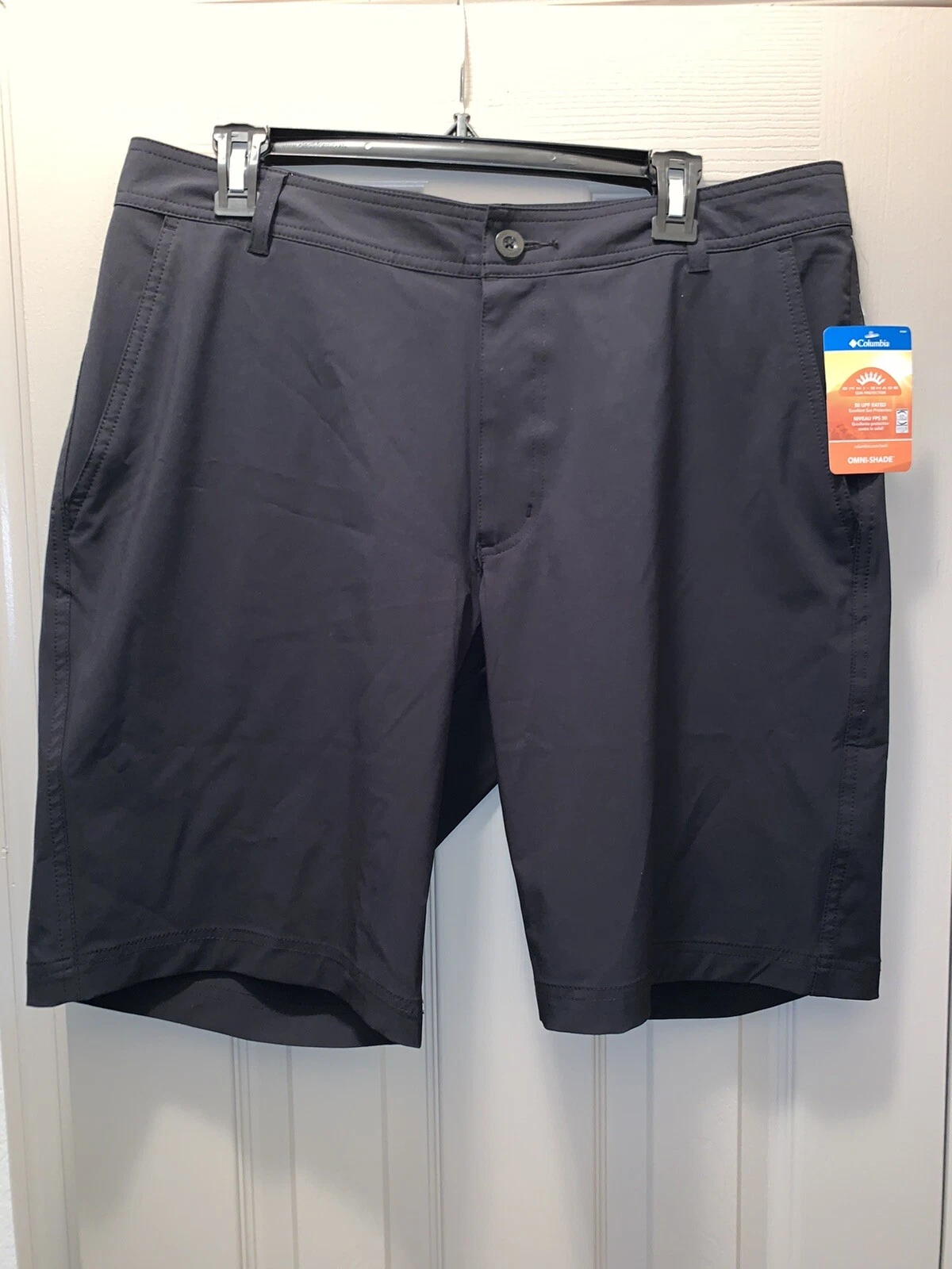 Columbia Men’s Black Mill Creek Shorts Omni-Shade Size 34