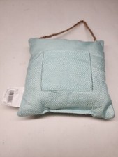 Tooth Fairy Door Pillow "Happy Tooth Fairy Day" Boys Blue Bow Tie Twine Rope