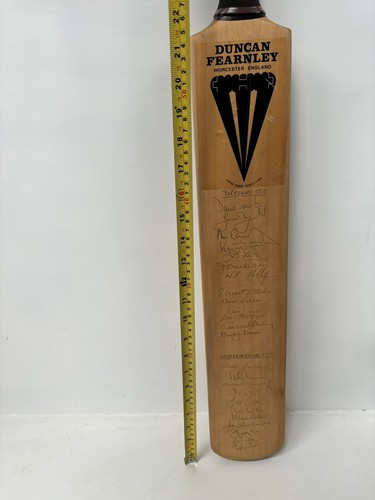 Duncan Fernley signierter Cricketschläger Yorkshire, Worcestershire & Leicestershire CCC - Bild 18 von 18