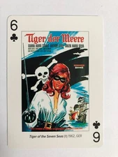 Tiger of Seven Seas Pirate Captain Man Lady Retro Movie Poster Playing Swap Card