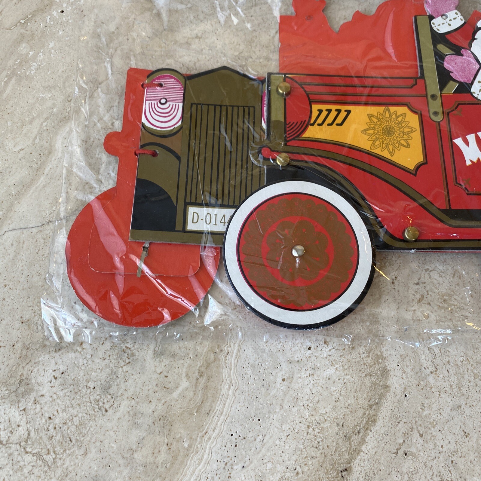 Rare Vintage Santa Christmas Cardboard Cutout Card HolderDisplay Made