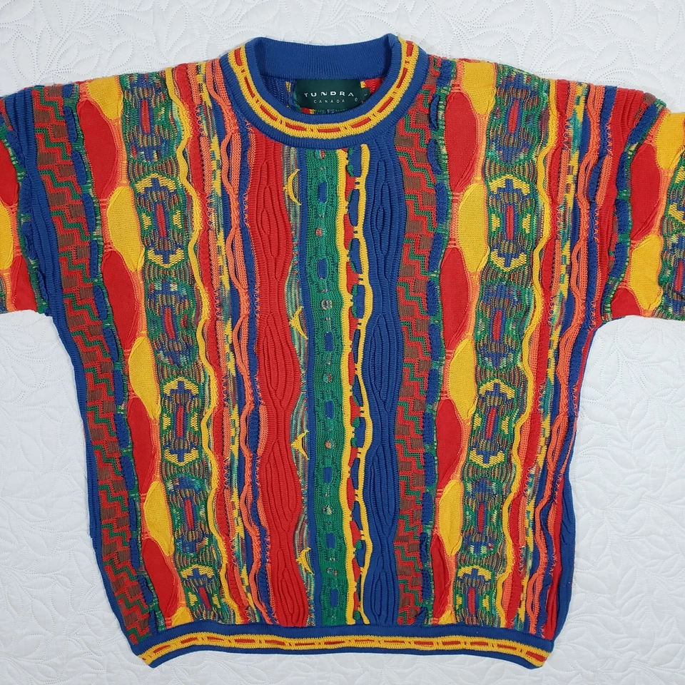 Suéter De Colección Tundra Canadá Grande Hip Hop Tejido 3D Cosby Biggie Coogi Estilo Grande Foto 4 de 4