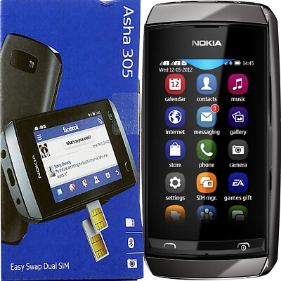 Nokia Asha 305 - 10 MB - Dark Grey (Unlocked) for sale online | eBay
