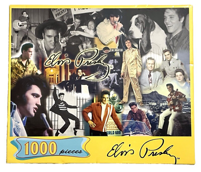 ELVIS PRESLEY 1000 PC. SIGNATURE JIGSAW PUZZLE COLLAGE ART FACTORY SEALED NEW!