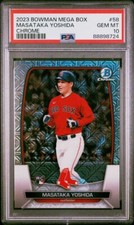 2023 BOWMAN CHROME MEGA BOX MOJO REFRACTOR MASATAKA YOSHIDA #58 RC PSA 10 GEM 