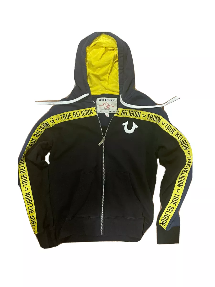 Black and yellow clearance true religion jacket