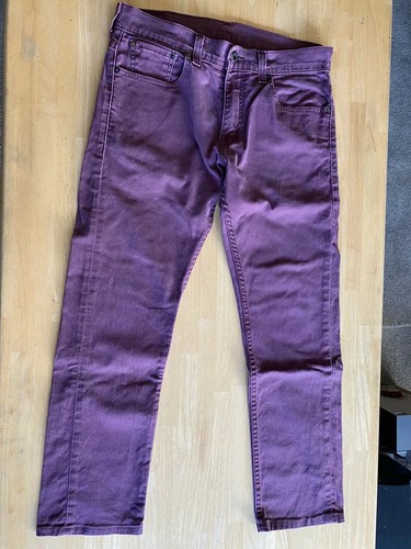 Levis 511 Burgundy Mens 32x30 Pants 