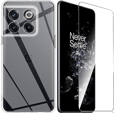 HANDY SCHUTZ HÜLLE TPU + DISPLAY GLASFOLIE SCHUTZGLAS Für ONEPLUS ACE PRO LCD 9H