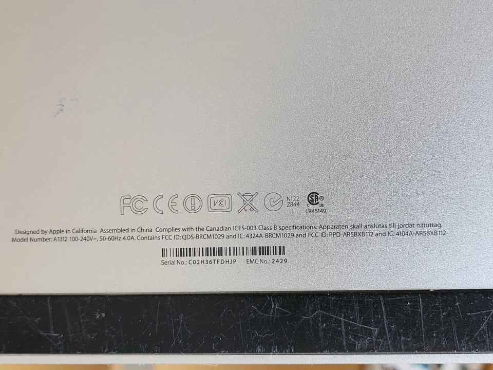 Apple MC813B/A A1312 (Mid-2012) iMac 27" Core i5-2.7ghz 4GB RAM 1TB SSD HDD - Image 4 of 4