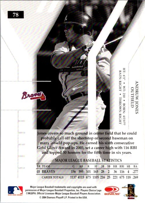 2000 Stadium Club Chrome #54 John Smoltz - Image 2 of 2