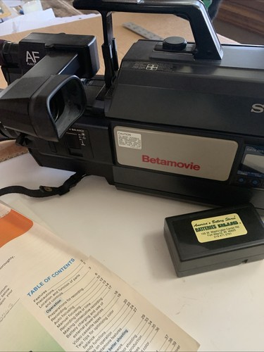 Sony Betamovie CCD BMC-550 Videokamera Camcorder mit Handbuch - Einschalten - ungetestet - Bild 4 von 13