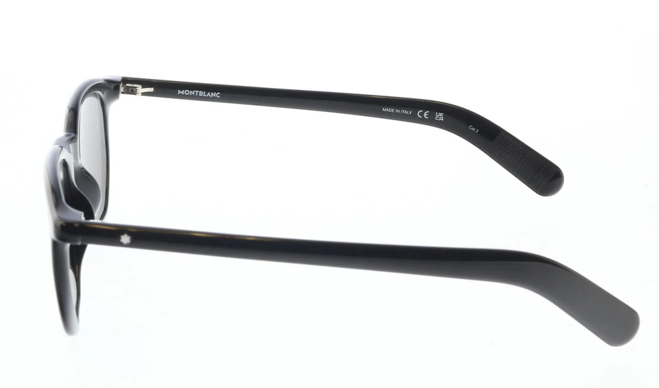 Montblanc MB0352S-001 Gafas de sol clásicas negras sin esfuerzo, contemporáneas geniales Foto 3 de 4