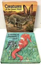 Vintage 1987 National Geographic Action Books x2 Desert Animals Sea Creatures