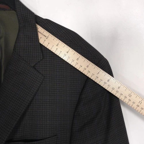 HICKEY FREEMAN 1899 USA Worsted Wool Blazer Jacket Sport Coat Brown 44L Beacon image 6