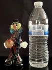 Vintage Murano Style Blown Glass Clown Holding a Ball 6" Multi- Color Real Nice