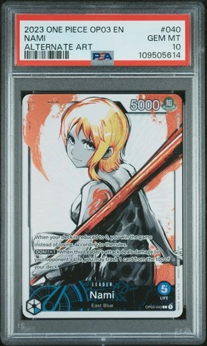 2023 One Piece Pillars of Strength Nami Alt Art #OP03-040 PSA 10 Gem English