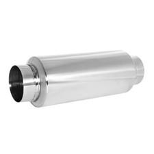 Exhaust Muffler, 3 Inch Inlet Resonator Muffler Straight Stainless Steel,