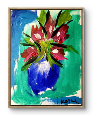 Original Art Bloom 14x11 Expressionism Acrylic Abstract Canvas