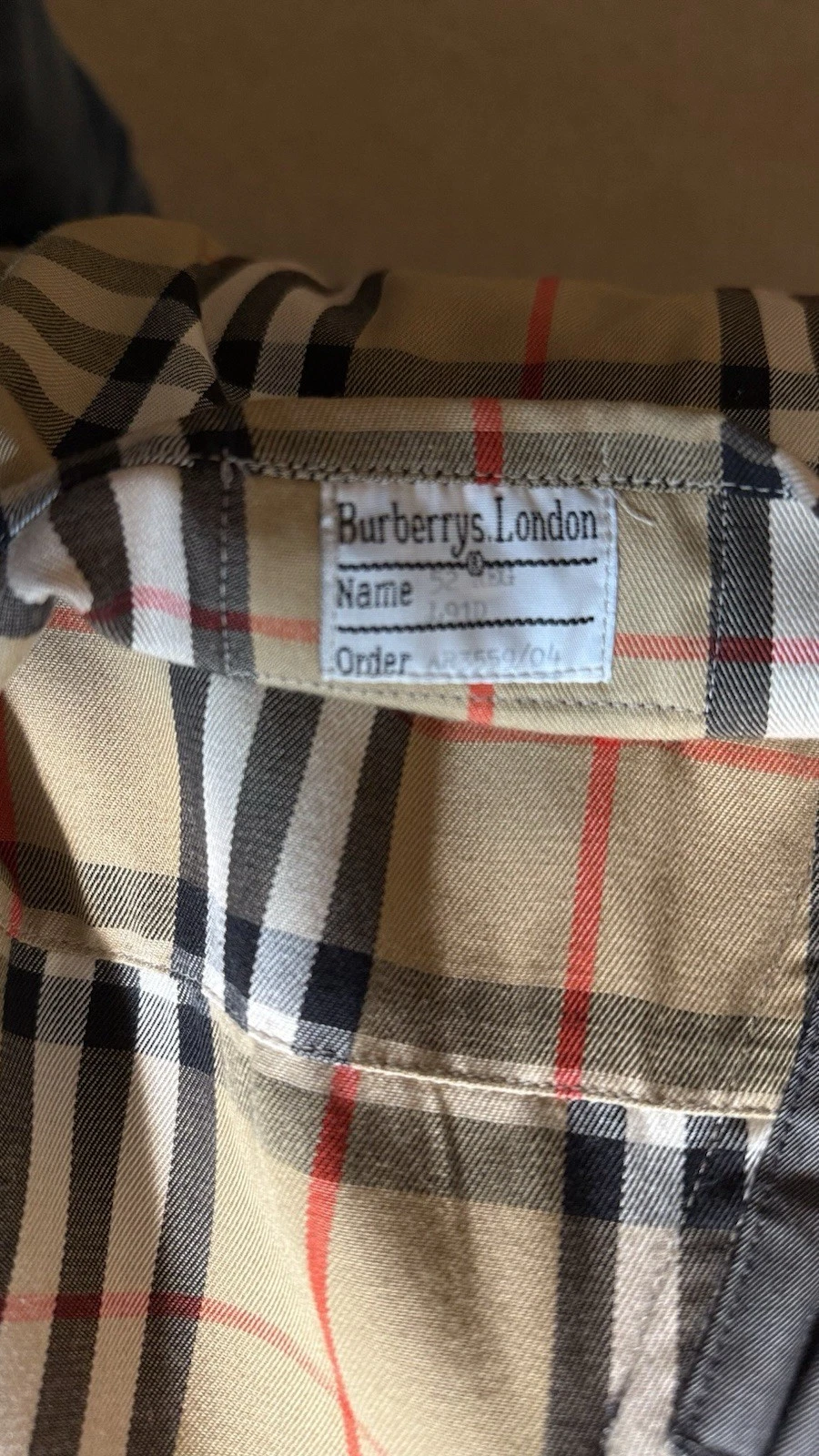 Burberry London Men's Canvas Trench Coat | Made in England | Gray | Size 52 - product detail image 6