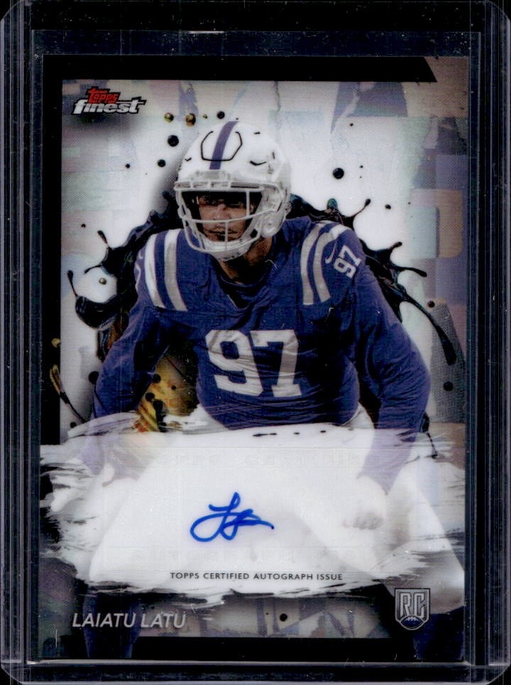 Laiatu Latu Topps Finest Rookie Finest Autographs #RFALL Refractor