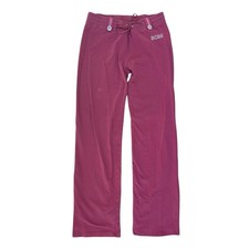 BCBG Y2K Pink Straightleg Sweatpants with Rhinestone Detail
