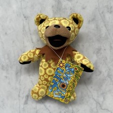 Grateful Dead Sunflower Bean Bear 7" Plush w/ Tag Dancing Bear Liquid Blue