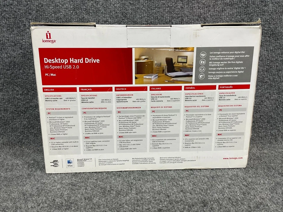 Iomega 320 GB 7200 RPM Desktop Hard Drive – USB 2.0 PC/Mac 🖥️💾 - Image 2 of 4