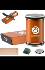 Rolling Knife Sharpener Kit, 15 & 20 Degree, Ceramic Discs, Leather Strop p8