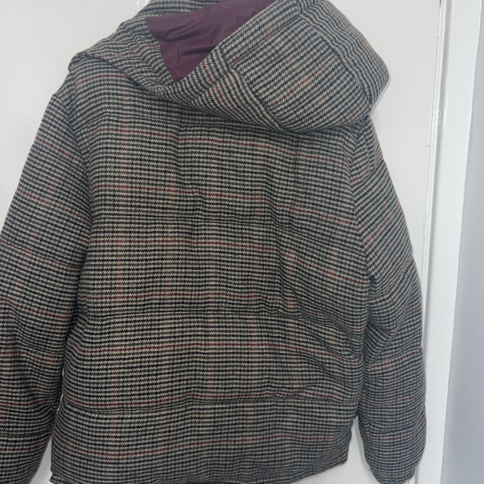 MEN'S JACK WILLS PADDED DETACHABLE HOOD HERRINGBONE PATTERN JACKET SIZE XL image 6