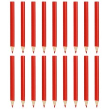 18 Pcs Wooden Colored Pencils Short Oil Based Colored Pencils, Red