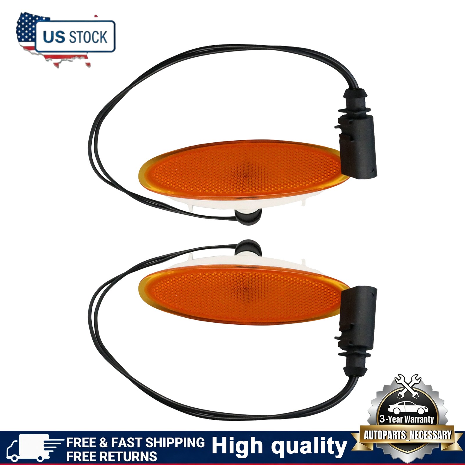 Front Bumper LH & RH Side Marker Light Fits Bentley Continental GT GTC 2004-11