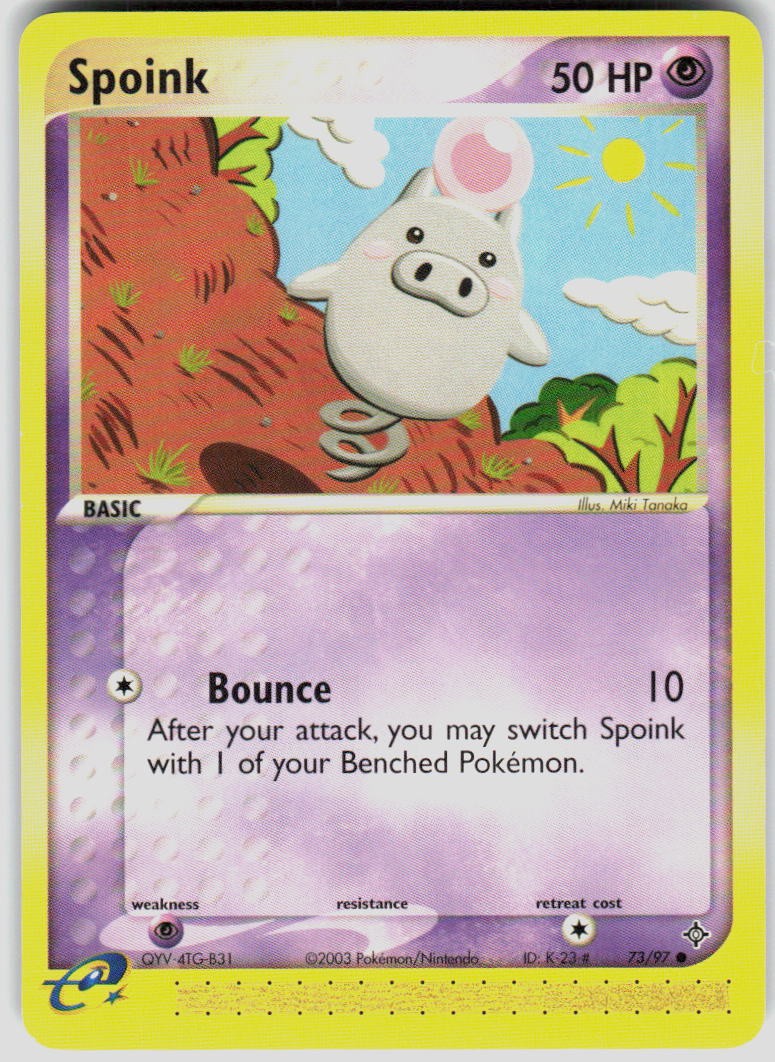 Spoink 73/97 EX Dragon Pokemon TCG