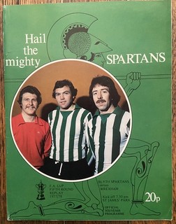 1978 Blyth Spartans v Wrexham FA CUP 5th Round Replay. Historic Programme. MINT.