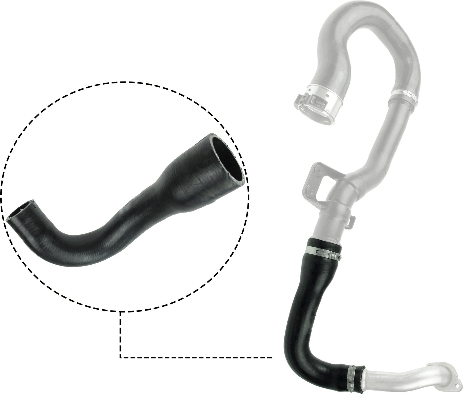 GATES-OE 09-0681 Charge Air Hose for OPEL,VAUXHALL