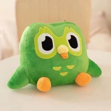Green Duolingo Owl Plush Toys Duo Plushie Of Duo The Owl Cartoon Anime Owl Doll 