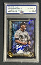 2025 Topps Black Holo Foil Signed Jeremiah Estrada /10 PADRES Auto Card PSA COA
