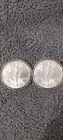 Lot of 2 American BU Silver Eagle Coins 2017 Light Tone  1oz. Fine Silver