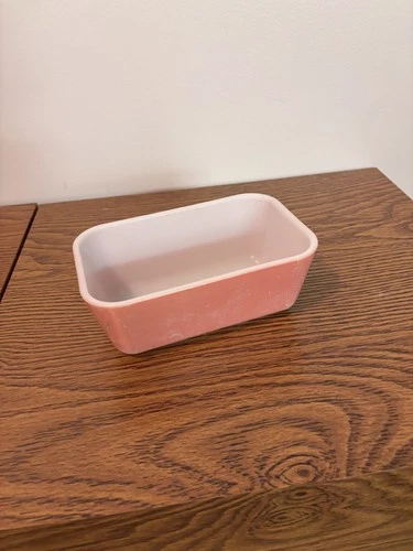 Vintage Pyrex Refrigerator Dish Flamingo Pink 0502 Container Only No Lid see pic