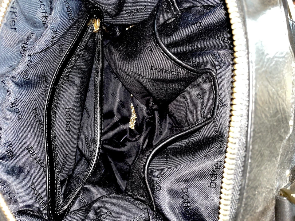 Hobo de Lona Mediano Botkier Sasha Negro Satinado + Cuero Y2K Cuero Slouchy BONITO Foto 4 de 4