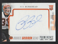 REX BURKHEAD 2013 Prominence Rookie Gridiron Gems Autograph Patch SP AUTO /208