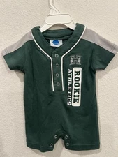 University of Hawaii Rainbow Warriors One Piece Green Size 0-3 Mths Baby