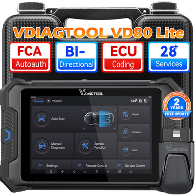 VDIAGTOOL VD80BT LITE Wifi OBD2 Scanner Bidirectional Diagnostic ECU Coding PMI