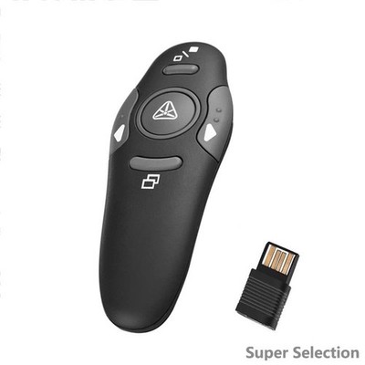 2.4G Wireless Presentation Clicker With Red Laser Pointer & USB Receiver For PPT