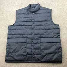 Woolrich Vest Mens XL Blue Wool Loft Quilted Puffer Insulated Pockets