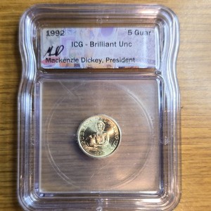 Paraguay 5 Guaranies Coin 1992 ICG Brilliant Uncirculated Grade 1699690316