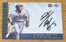 BBM 2011 Orix Buffaloes Lee Seung-Yeop Autograph Card Used