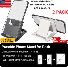 2 PACK Phone Stand Foldable Adjustable Holder Desk Universal Smart Phones Tablet