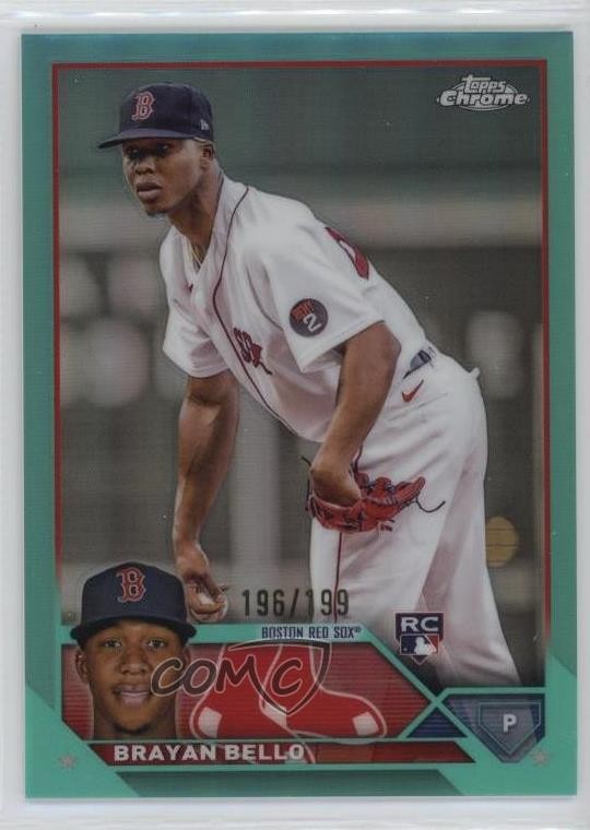 2023 Topps Chrome Aqua Refractor 196/199 Brayan Bello #57 0qc1